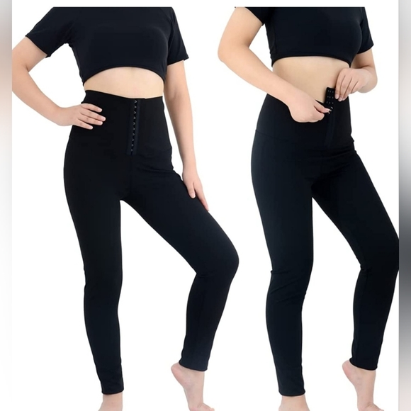 Women High Waist Corset Leggings Tummy Control Yoga Pants,Slimming Body Shaping - Picture 2 of 4